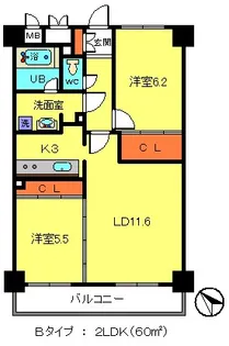 フェリーチェ【3階】の間取り