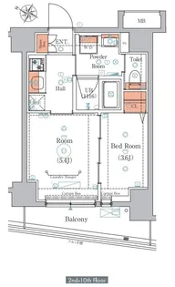 エストゥルース板橋本町【9階】の間取り