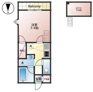 リバーサイド赤池【2階】の間取り