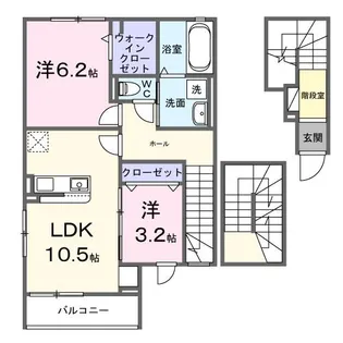 下小河原町アパート(028292501)【3階】の間取り