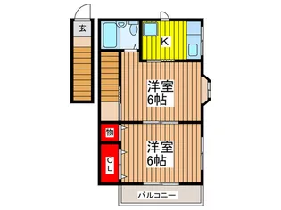 サイキハイツ【2階】の間取り