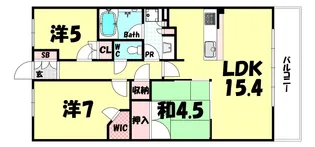 クレヴィアタワー神戸ハーバーランド【22階】の間取り