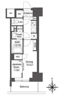 コンフォリア東新宿【11階】の間取り