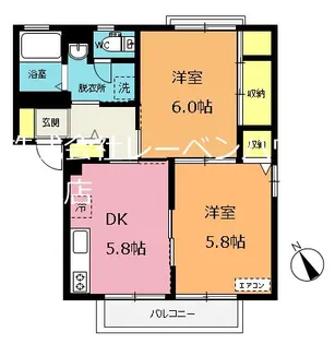 サンヴァリエあずまA棟【2階】の間取り