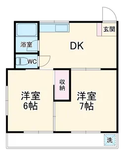 ケーユービル【6階】の間取り