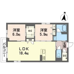 ヴィラ・ソフィオーネ【1階】の間取り