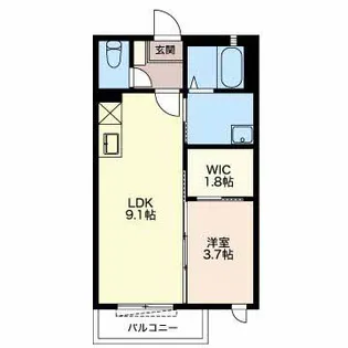 ボヌール【2階】の間取り