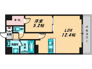 グランディール布施【2階】の間取り