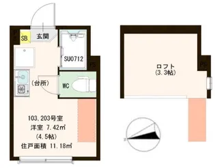 カトレア南長崎【2階】の間取り