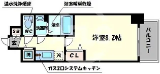 アドバンス大阪ソルテ【6階】の間取り