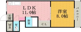 パークライフBM【1階】の間取り