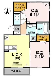 ソレイユA棟【2階】の間取り