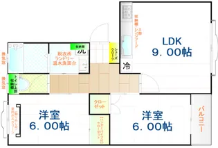 スペーシャスハイツA【2階】の間取り