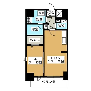 クレア大曽根【8階】の間取り
