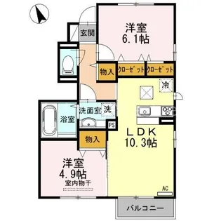 グランツ【1階】の間取り
