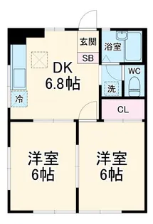 ルミエール南林間【1階】の間取り