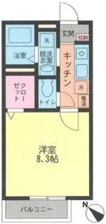 サンオータム II【1階】の間取り