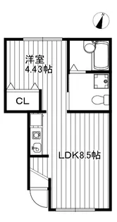 バンブーグローブ【1階】の間取り