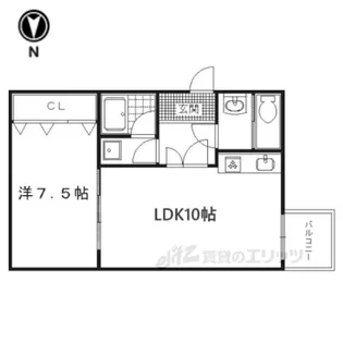レヴィア北山【3階】の間取り