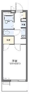 レオパレスノーブル シャトーII【3階】の間取り