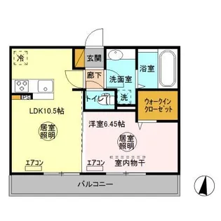 アピタコート【2階】の間取り