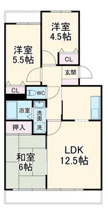 花見川ガーデンハイツ【2階】の間取り
