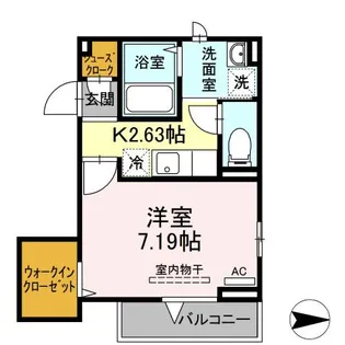 エクセリア北砂【2階】の間取り