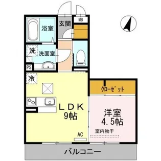 シャルマンパークサイド【2階】の間取り