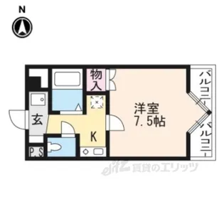 ハウスセゾン鞍馬口【3階】の間取り