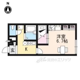 レオパレス浜大津【1階】の間取り