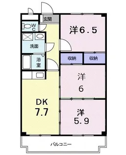 アメニティーロジュマン【1階】の間取り