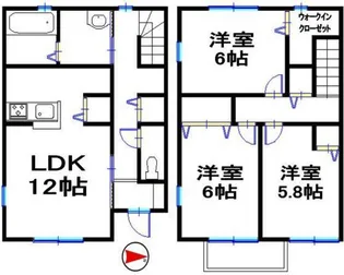 アルターナ英賀保【2階】の間取り