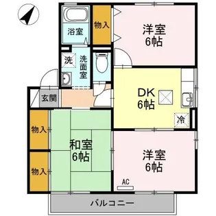 セジュール壱番館 B棟【1階】の間取り