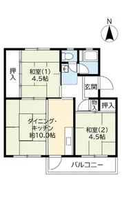 UR桜丘【4階】の間取り