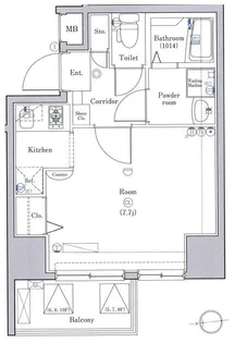 クレイシア蔵前【7階】の間取り