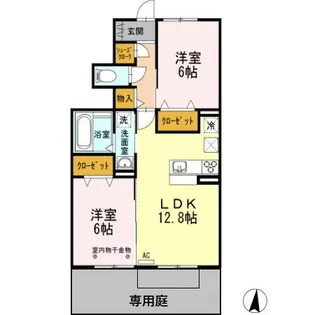 グレイスNagamori.III【1階】の間取り