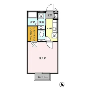 グリーンハウスC(恩名3)【1階】の間取り