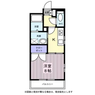 青山コーポB【1階】の間取り