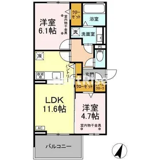 プール リアン【2階】の間取り