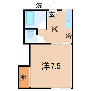 【初期費用ゼロ】サニーフラット【2階】の間取り