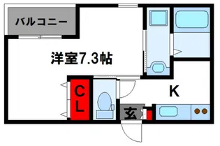 REGALEST門田屋敷【3階】の間取り