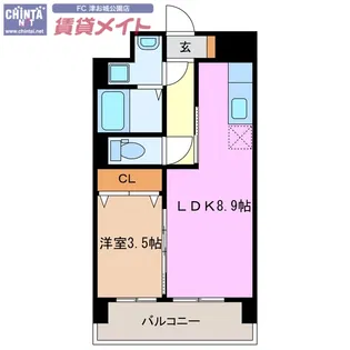 シンフォニー半田【6階】の間取り