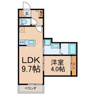 エキューム登戸【3階】の間取り