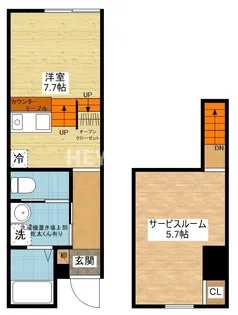 エルモーサ・キャトル【1階】の間取り