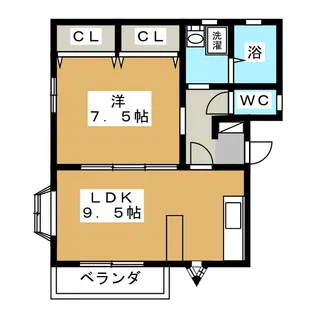 メゾンド アーブル【1階】の間取り
