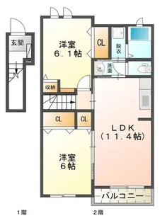 アスリート A【2階】の間取り