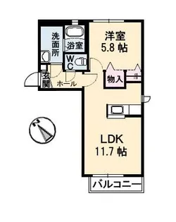リアージュ A棟【2階】の間取り