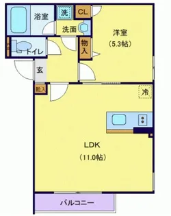 LUNIQ文京音羽North【3階】の間取り