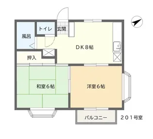 ドミールT.O【2階】の間取り