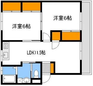 田中第一ビル【2階】の間取り
